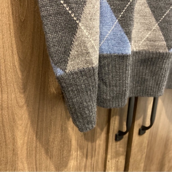 Daniel Cremieux Wool Argyle V Neck Sweater XL - Picture 5 of 8